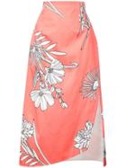 Silvia Tcherassi Floral Print Midi Skirt - Pink