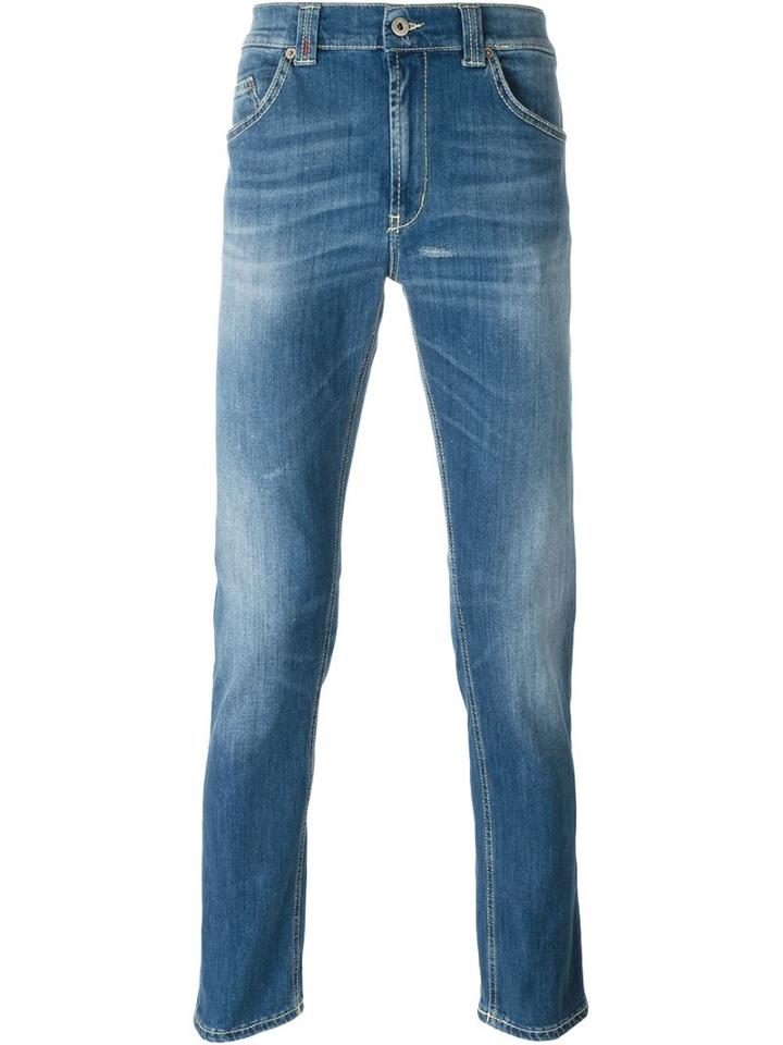 Dondup Ramones Jeans, Men's, Size: 30, Blue, Cotton/polyester/spandex/elastane