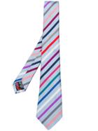 Paul Smith Striped Woven Tie - Blue