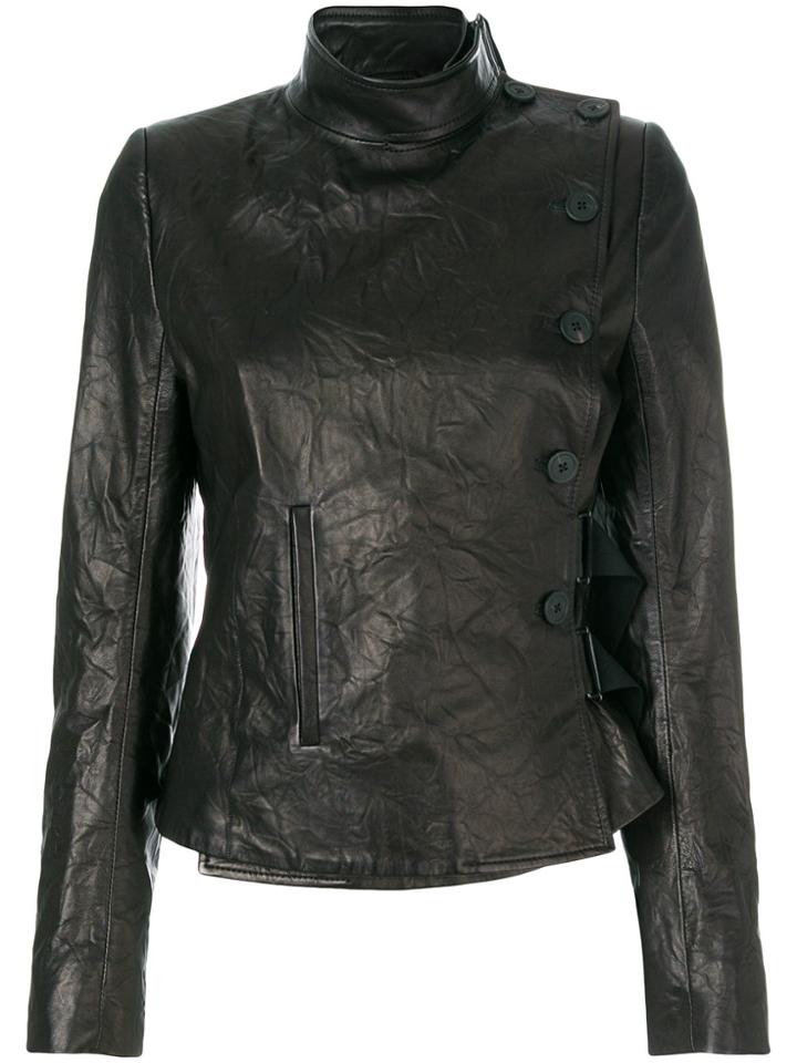 Ann Demeulemeester Creased Bomber Jacket - Black