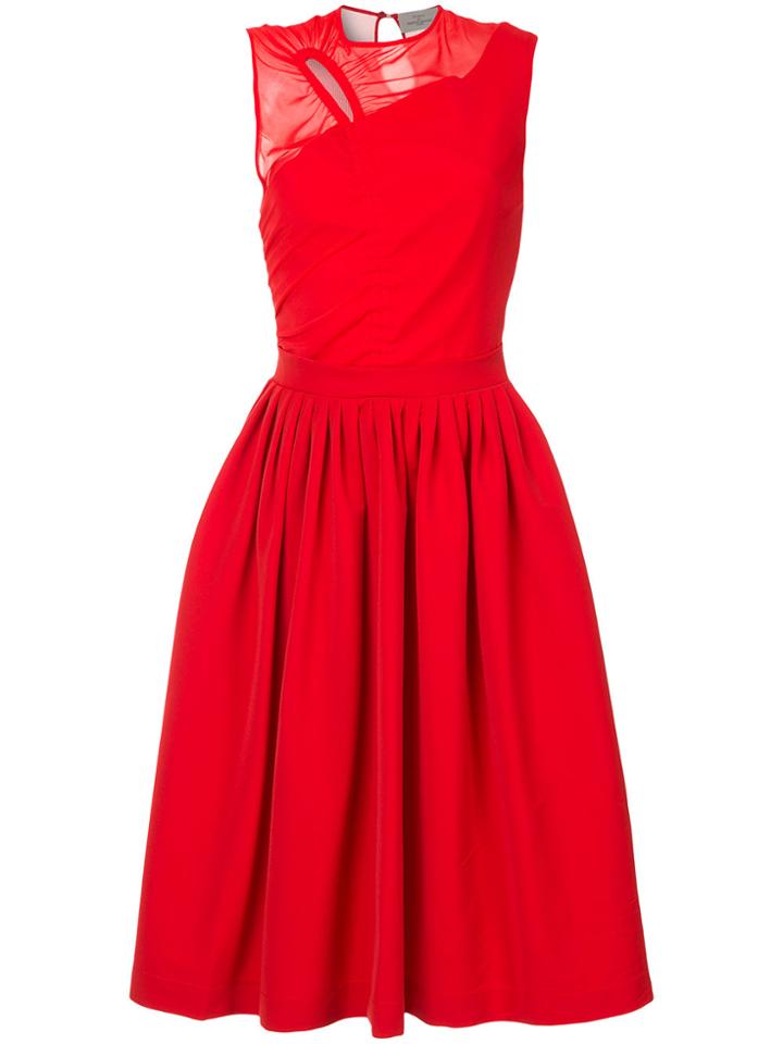Preen By Thornton Bregazzi Stretch Satin Cut Out Midi Dress - Red