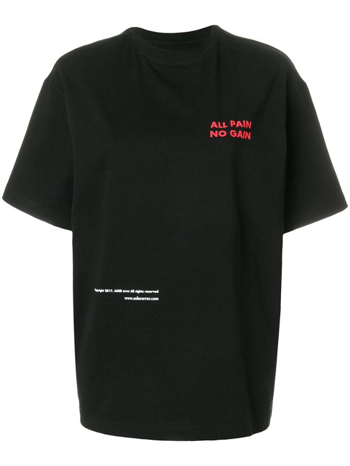 Ader All Pain No Gain T-shirt - Black