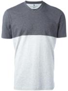 Brunello Cucinelli Colour Block T-shirt, Men's, Size: Medium, Grey, Cotton