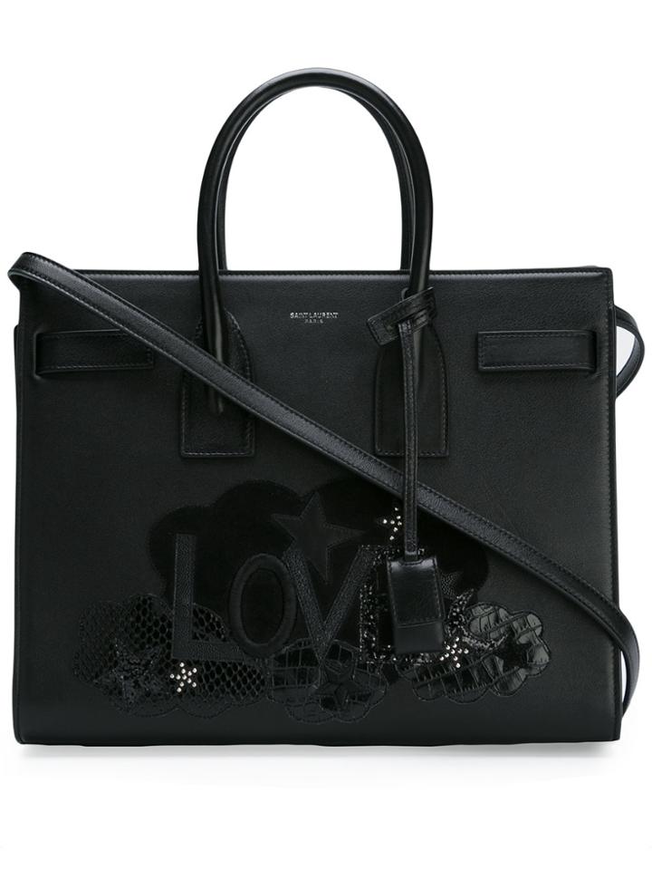 Saint Laurent Small Sac De Jour Love Tote - Black