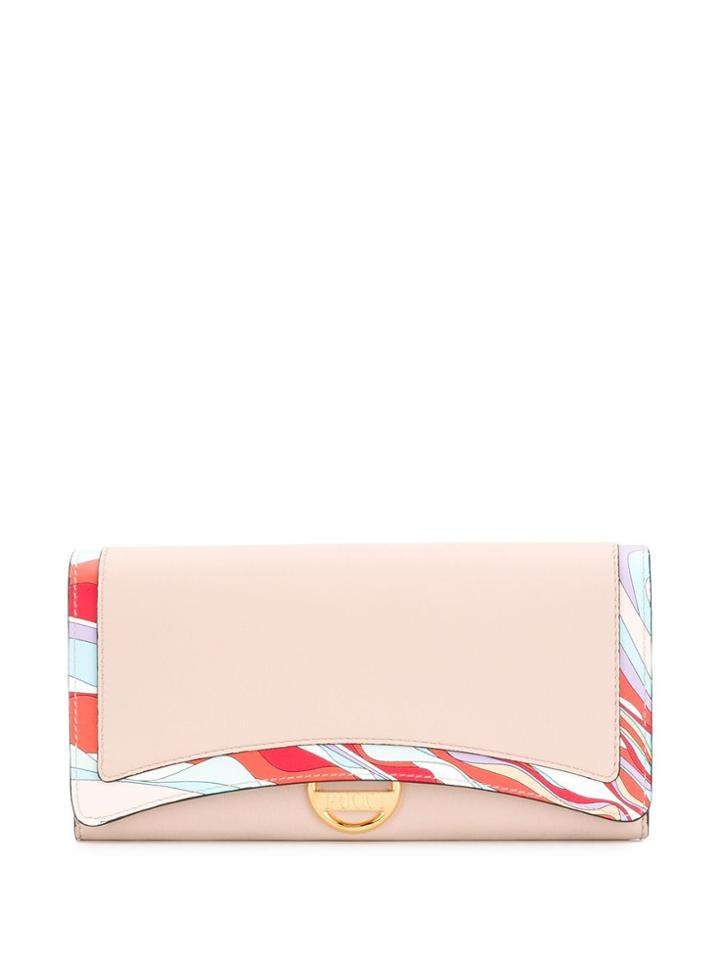 Emilio Pucci Printed Trim Flap Purse - Pink