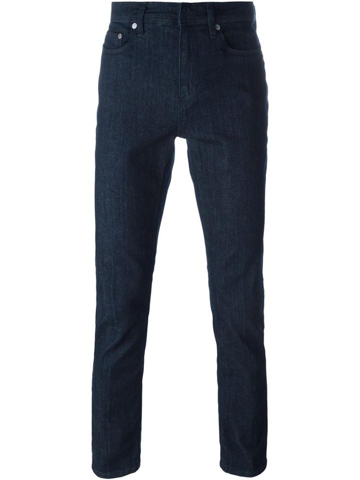 Neil Barrett Classic Slim Jeans, Men's, Size: 33, Blue, Cotton/spandex/elastane