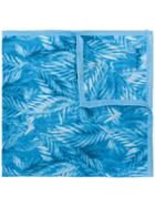 Kiton Palm Print Handkerchief - Blue