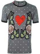 Dolce & Gabbana Roses & Heart Print T-shirt