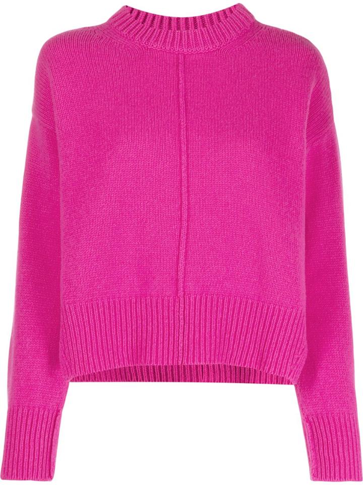 Alessia Santi Seamed Funnel Neck Jumper - Pink