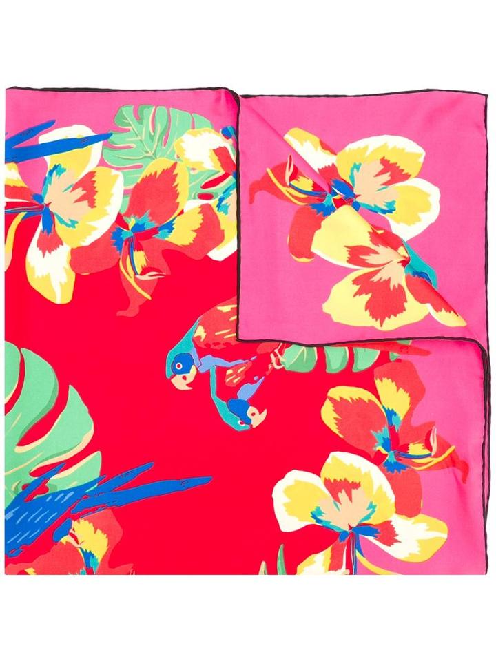 Valentino Tropical Print Scarf, Women's, Silk