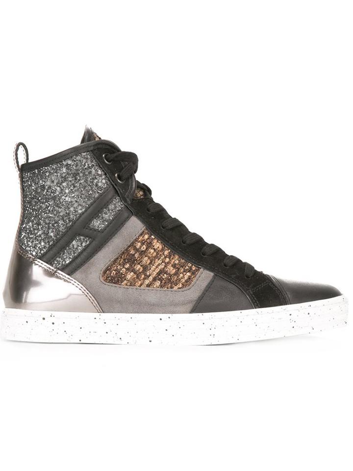 Hogan Rebel Metallic Glitter Hi-tops