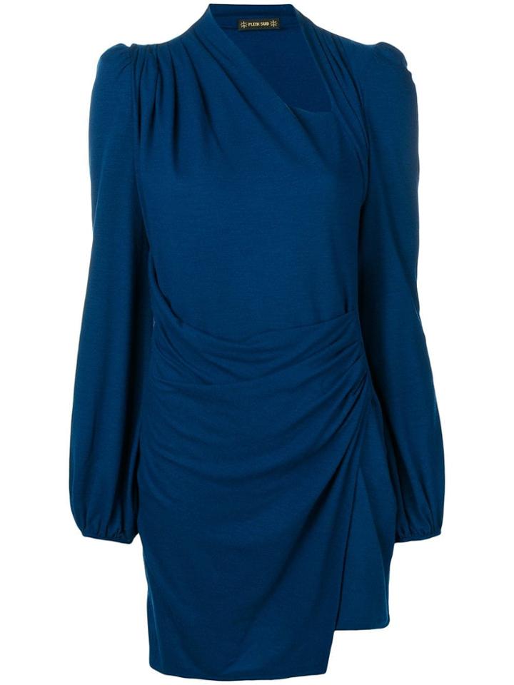 Plein Sud Gatherer Detail Mini Dress - Blue
