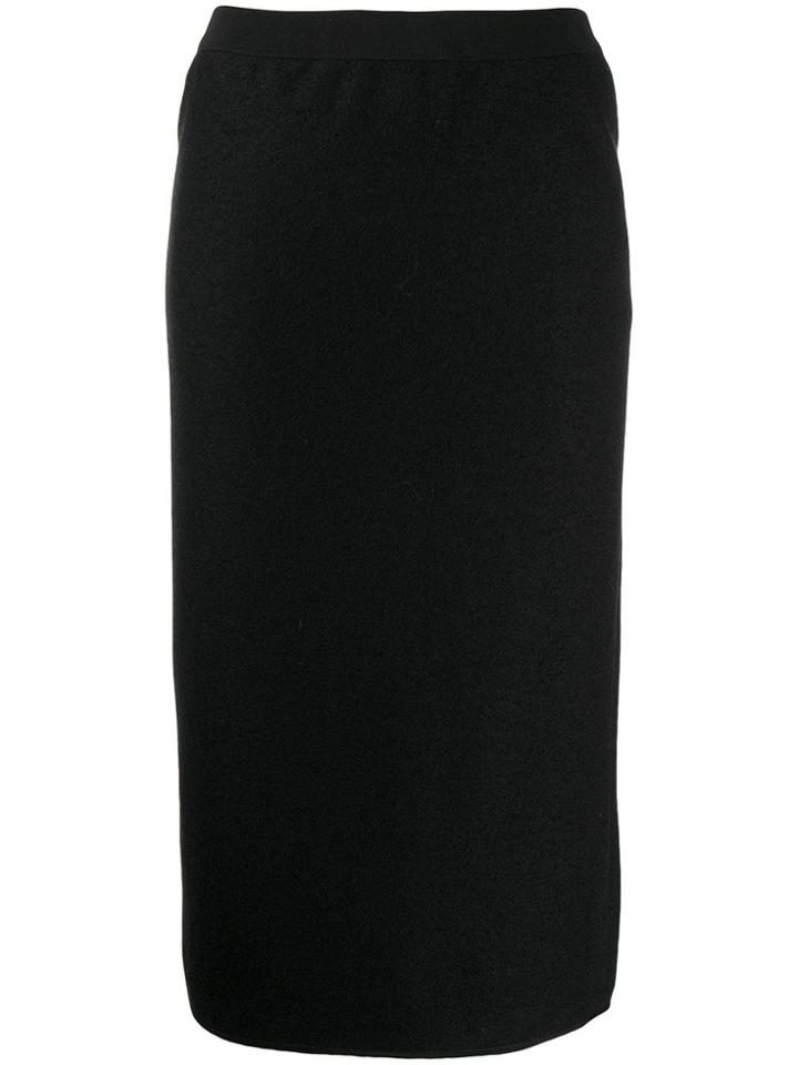 Agnona Straight-fit Midi Skirt - Black