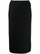 Agnona Straight-fit Midi Skirt - Black
