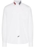 Givenchy Cotton Logo Collar Shirt - White