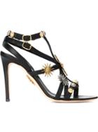 Fausto Puglisi Studded Sandals, Women's, Size: 40, Black, Leather/nappa Leather/metal Other
