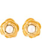 Givenchy Vintage 'rose Shape' Clip On Earrings
