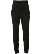 Cushnie Satin Panel Trousers - Black