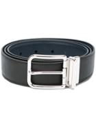 Prada Buckle Belt, Men's, Size: 100, Blue, Calf Leather