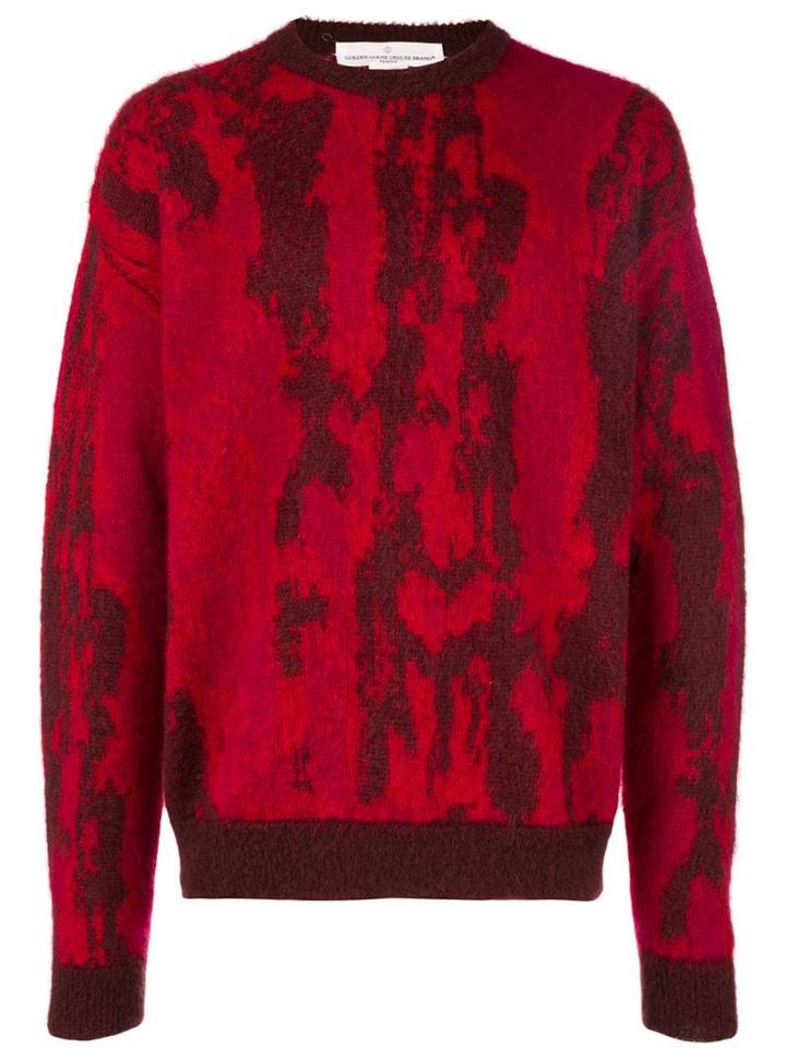 Golden Goose Two Tone Knitted Jumper - Red