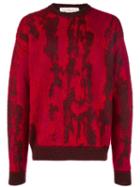 Golden Goose Two Tone Knitted Jumper - Red