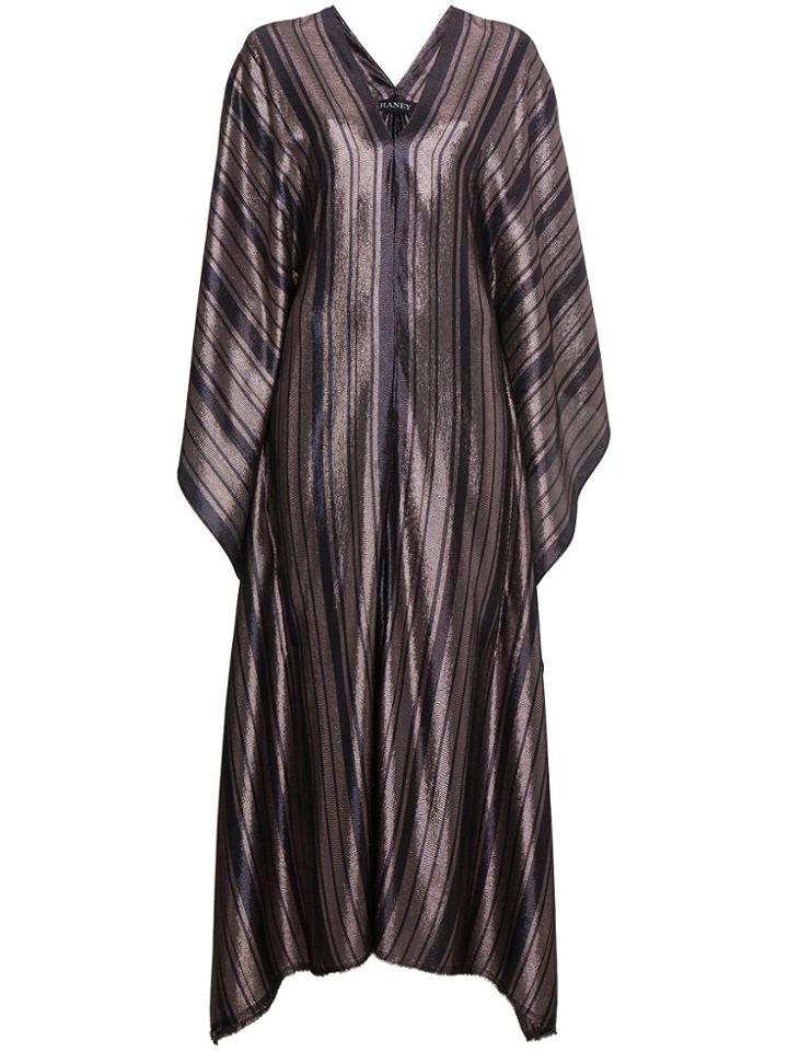 Haney Silk Kaftan Maxi Dress - Black