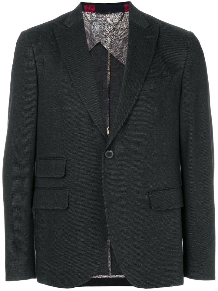 Etro Peaked Lapel Blazer - Grey