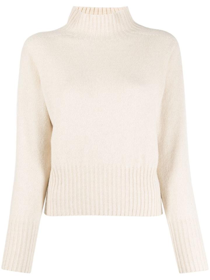 Ymc Knitted Wool Jumper - Neutrals