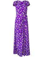 P.a.r.o.s.h. Floral Print Maxi Dress - Purple