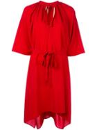 No21 Tie Front Dress, Women's, Size: 40, Red, Acetate/silk