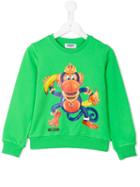 Moschino Kids Monkey Print Sweatshirt, Boy's, Size: 6 Yrs, Green