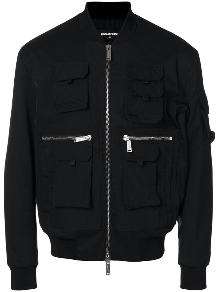 Dsquared2 Cargo Bomber Jacket - Black