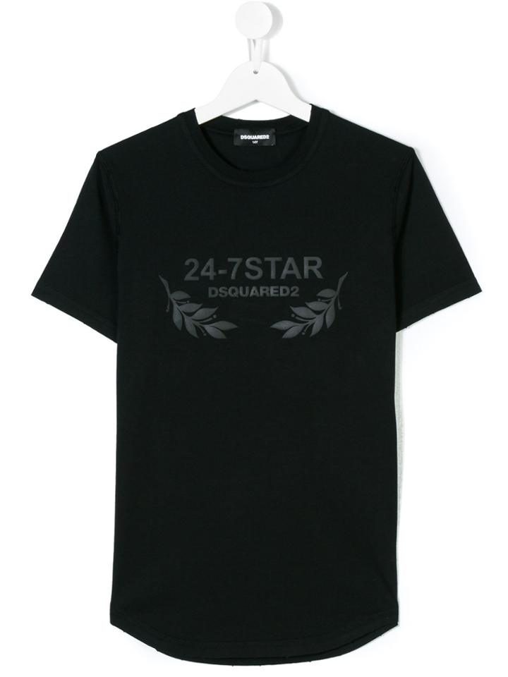 Dsquared2 Kids 7star Print T-shirt - Black