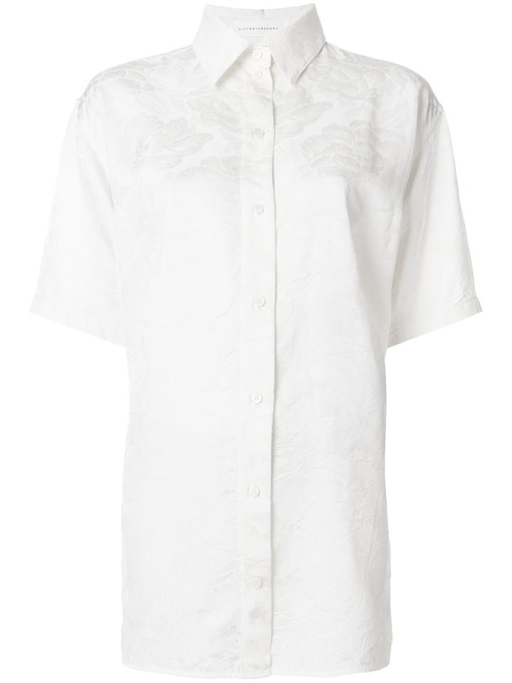 Victoria Beckham Shortsleeved Button Shirt - Nude & Neutrals