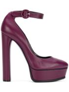Casadei Buckled High Heel Pumps - Pink & Purple