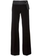 Dondup 'trensy' Flared Trousers, Women's, Size: 40, Black, Viscose/polyamide/spandex/elastane/virgin Wool