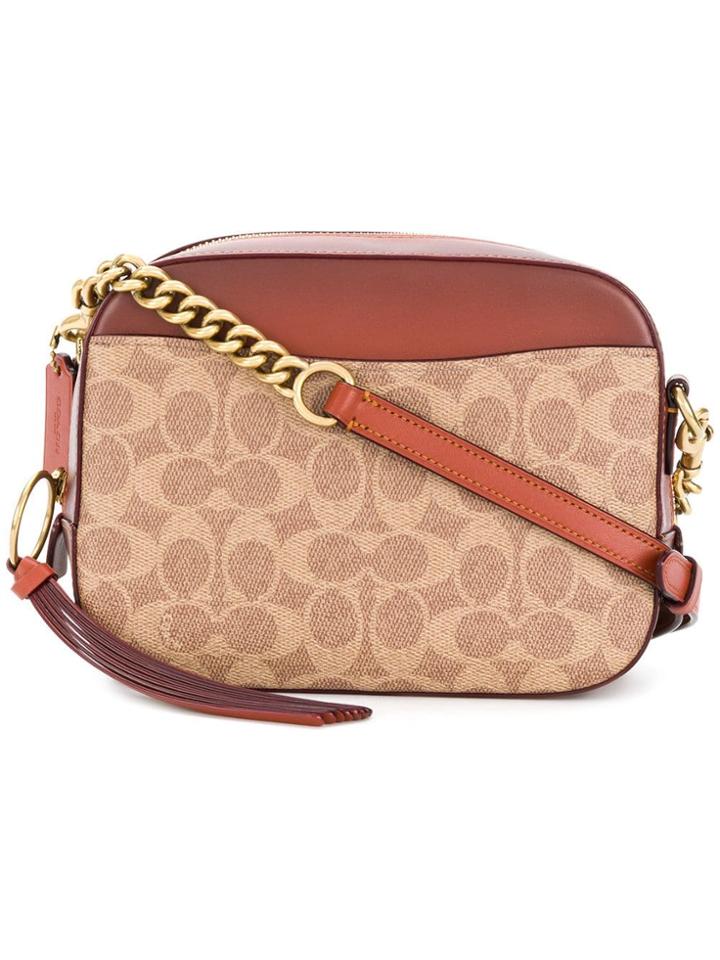 Coach Logo Camera Crossbody Bag - Brown