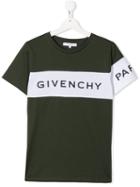 Givenchy Kids Short Sleeved Logo Print T-shirt - Green