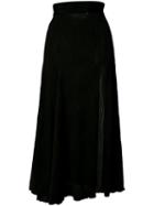 Prabal Gurung Pleated Skirt, Women's, Size: 4, Black, Polyester/elastolefin