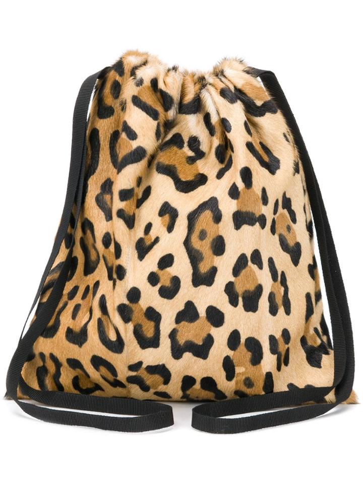 Simonetta Ravizza Furrissima Drawstrig Bag - Brown