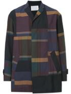 Kolor Patchwork Boxy Jacket - Blue