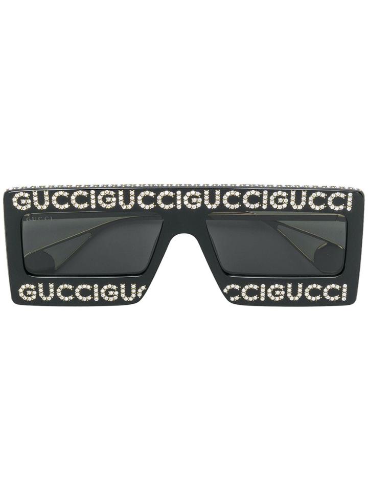 Gucci Eyewear Mask-frame Sunglasses - Black