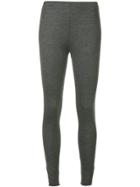 Le Kasha Knitted Fitted Leggings - Grey