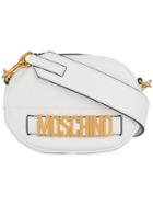 Moschino Logo Plaque Shoulder Bag - White