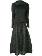 Issey Miyake Pre-owned Creased Hoodie & Skirt Set - Green