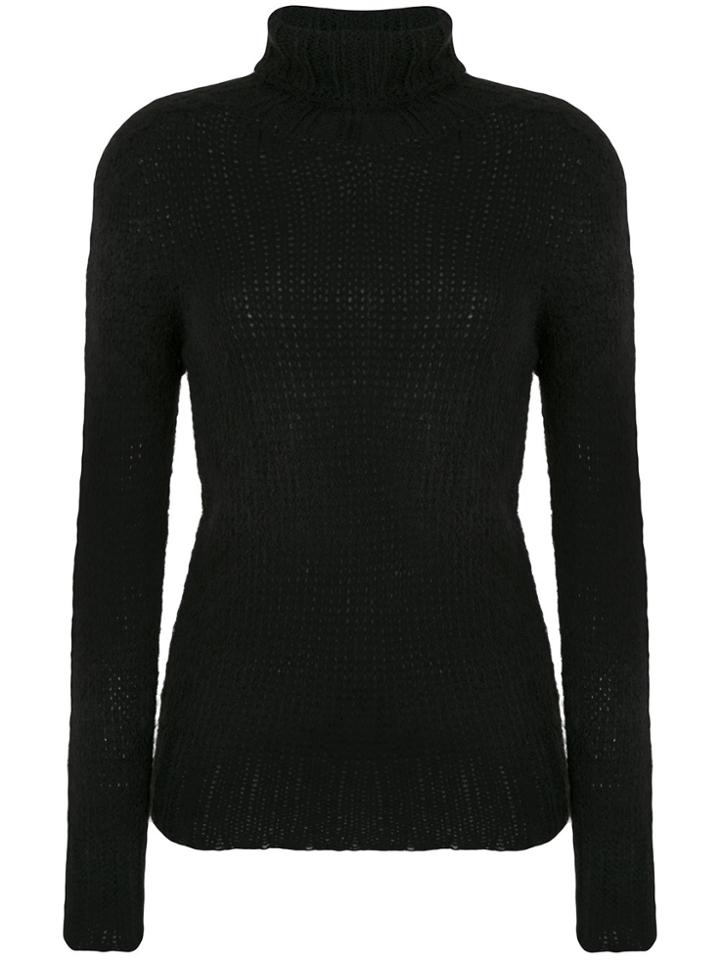 Cecilia Prado Turtle Neck Tricot Blouse - Black