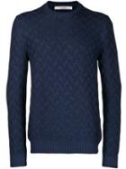 La Fileria For D'aniello Parallelogram Knit Jumper - Blue