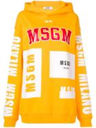 Msgm Branded Hoodie - Yellow