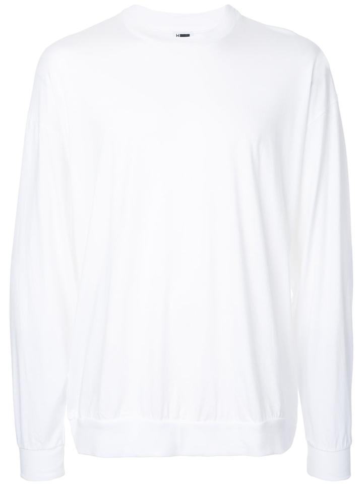 H Beauty & Youth Longsleeved T-shirt, Men's, Size: Small, White, Cotton