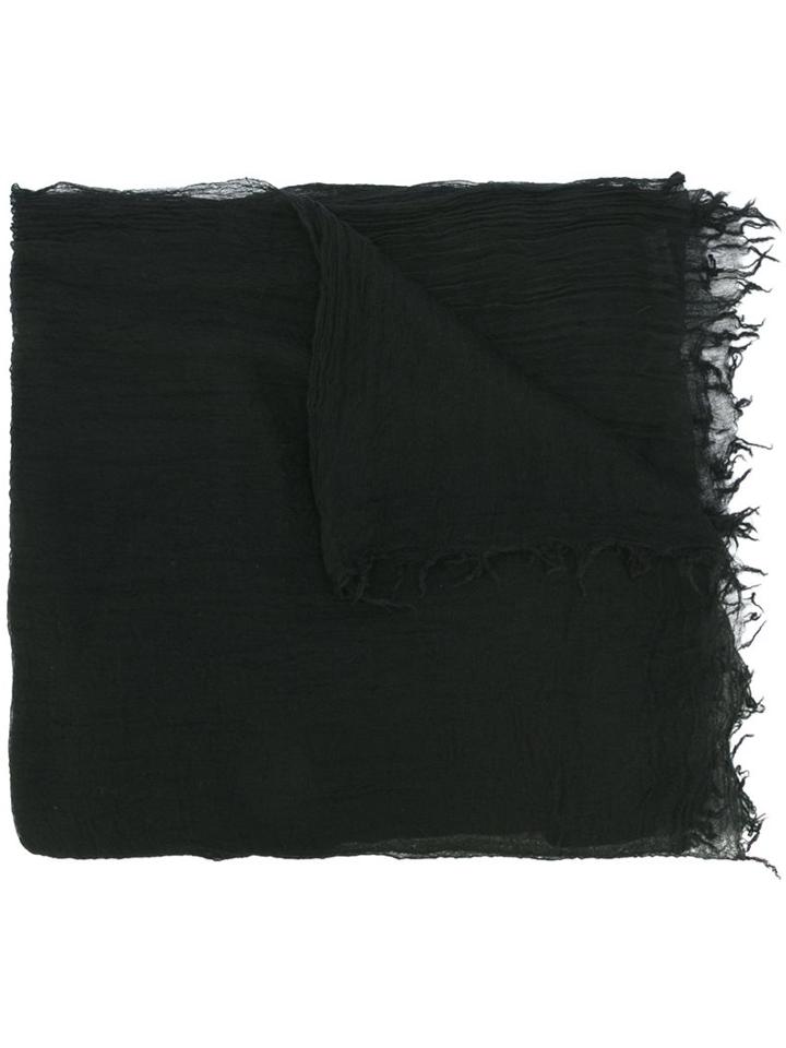 Yohji Yamamoto Wide Chiffon Raw Edge Scarf